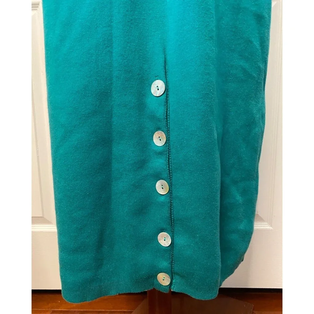 NWT Vtg American Knitworks 100% Cotton 4pc Lot Dress Skirt Cardigan Top Green Lg